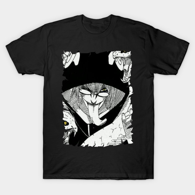 SNAKE KABUTO YAKUSHI ANIME MERCHANDISE T-Shirt by julii.draws